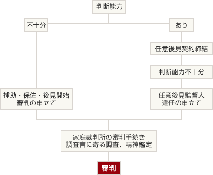 成年後見制度の手続きの流れ